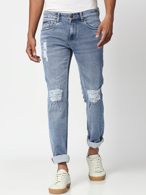 

BOLTS and BARRELS Men Blue Tapered Fit Jeans