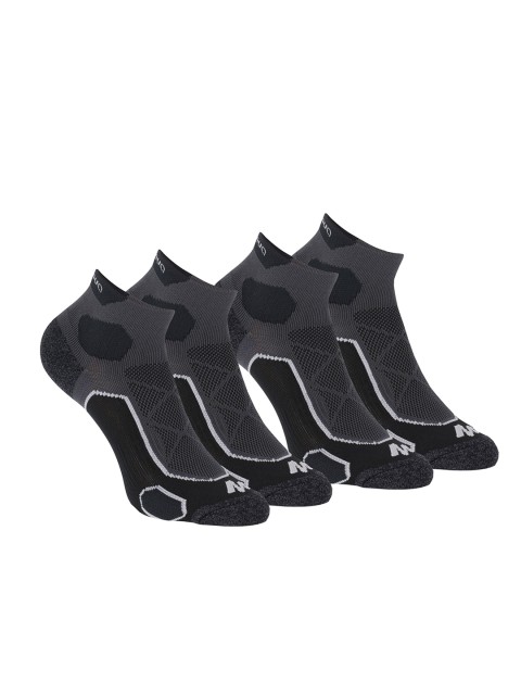 

Quechua By Decathlon Pack Of 2 Grey & Black Patterned Ankle-Length Socks