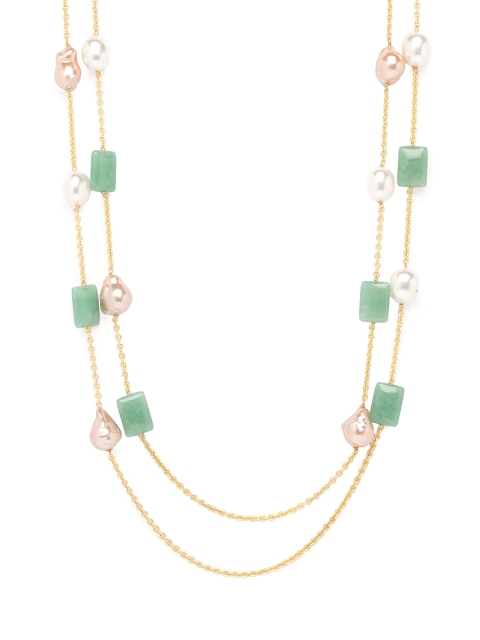 

JOULES BY RADHIKA Gold-Plated & Green Brass Handcrafted Necklace