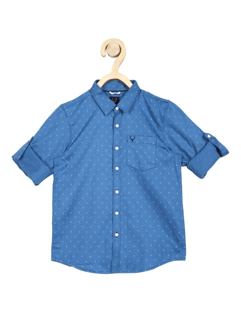

Allen Solly Junior Boys Blue Slim Fit Printed Casual Shirt