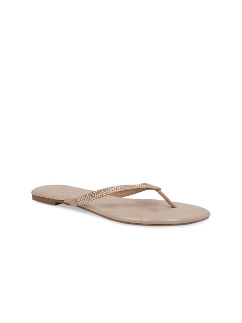 

Rocia Women Gold-Toned Solid Open Toe Flats