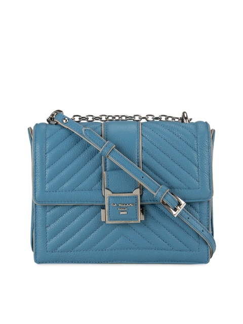 

Da Milano Turquoise Blue Solid Leather Sling Bag