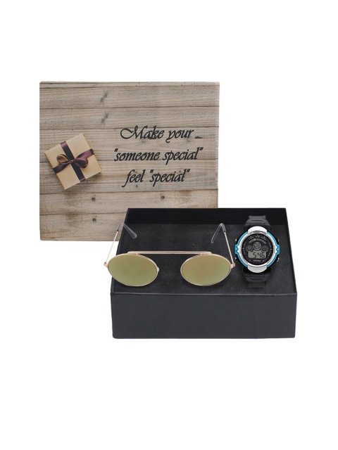 

Fantasy World Kids Turquoise Blue & Black Sunglass & Watch Gift Set