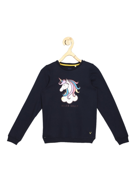 

Allen Solly Junior Girls Navy Blue & White Printed Sweatshirt