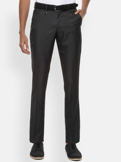 

V Dot Men Black Skinny Fit Solid Regular Trousers