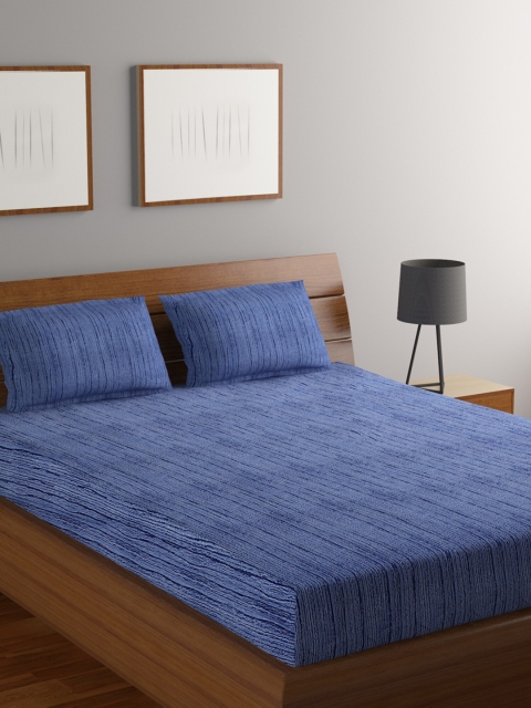 

Bromwick Blue Abstract 180 TC Polycotton 1 Queen Bedsheet with 2 Pillow Covers