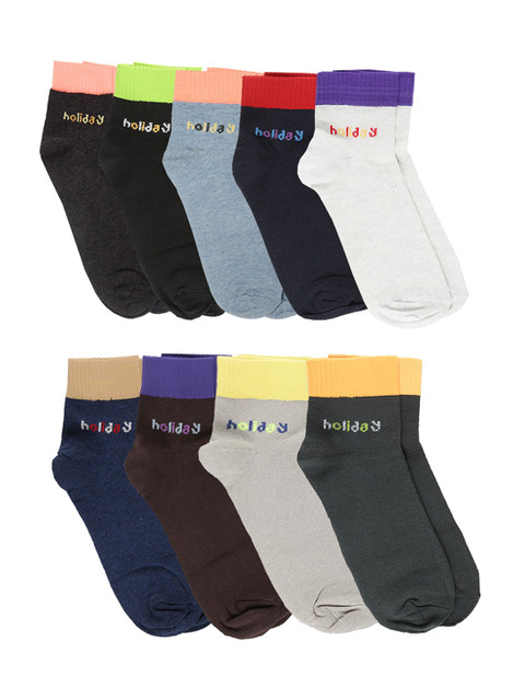 

Dollar Men Pack Of 9 Assorted Ankle-Length Socks