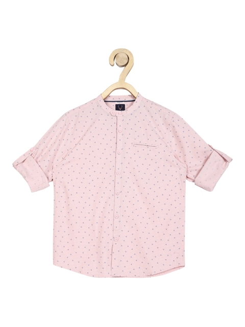 

Allen Solly Junior Boys Pink Regular Fit Printed Cotton Casual Shirt