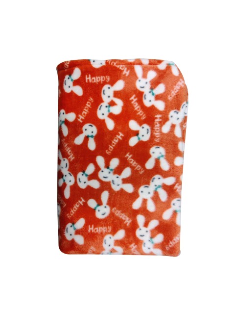 PETS EMPIRE Orange & White Printed Dog Blanket