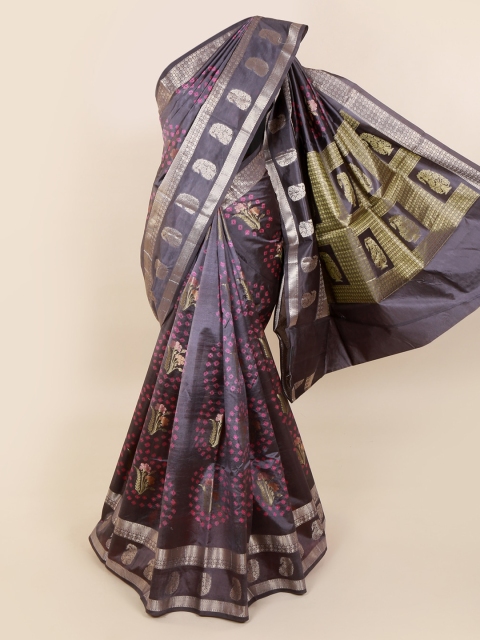 

Pothys Grey Printed Pure Silk Saree