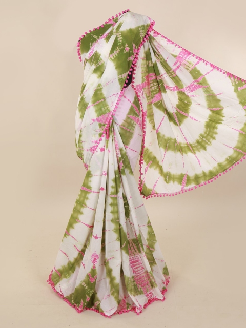 

Pothys Cream-Coloured Dyed Pure Cotton Saree