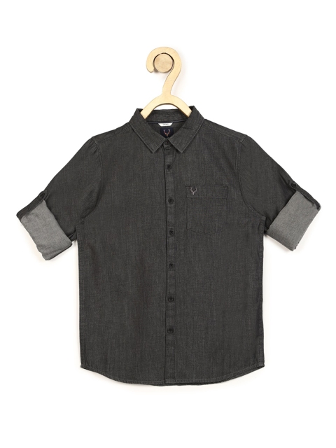 

Allen Solly Junior Boys Grey Slim Fit Self Design Casual Shirt