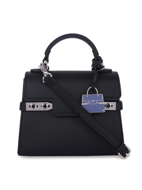 

LYN Black Solid Satchel Bag