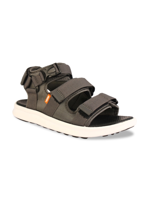 

Vento Men Grey & White Solid Sports Sandals