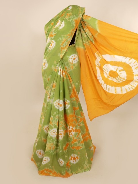 

Pothys Green Dyed Pure Cotton Saree