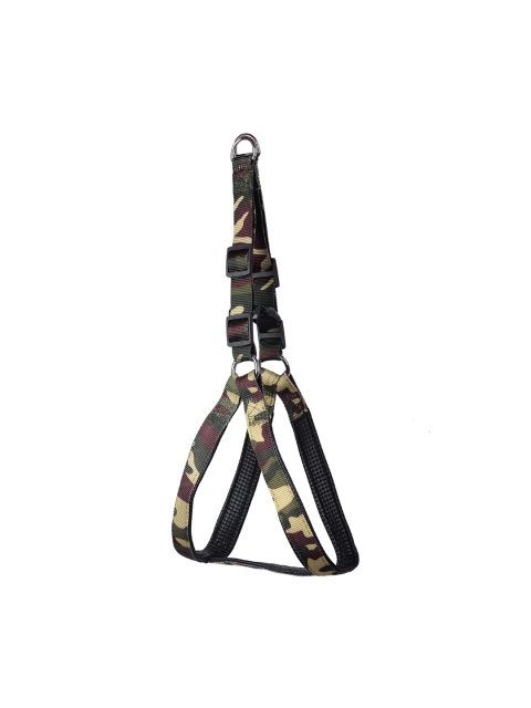 PETS EMPIRE Green & Brown Self Design Dog Harness