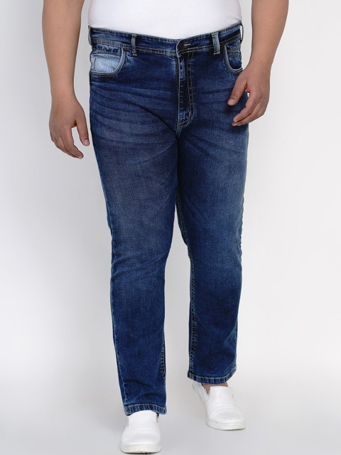 

John Pride Men Blue Relaxed Fit Mid-Rise Clean Look Stretchable Jeans