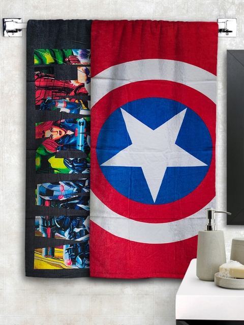 

Marvel Set Of 2 Avengers Printed 300 GSM Bath Towels, Red