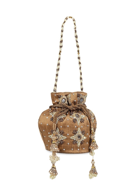 

Metro Gold-Toned Embellished Potli Clutch