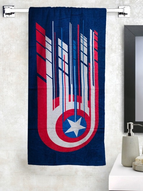 

Marvel Blue & Red Athom Trendz Disney Avengers Print 300 GSM Bath Towel