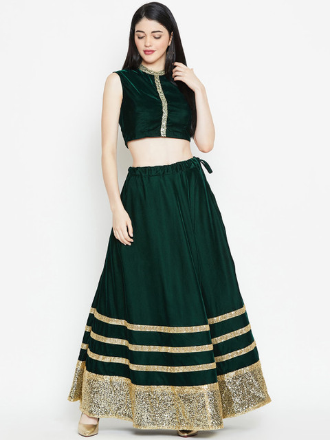 

studio rasa Green Ready to Wear Lehenga with Blouse