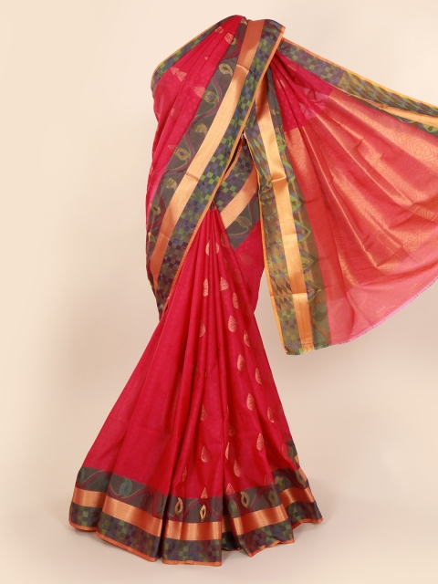

Pothys Red Woven Design Saree