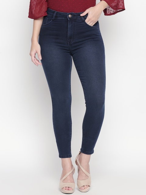 

PURPLE WATER Women Blue Slim Fit High-Rise Clean Look Jeans