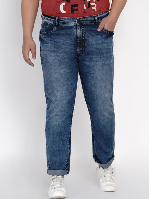 

John Pride Men Navy Blue Relaxed Fit Mid-Rise Clean Look Jeans