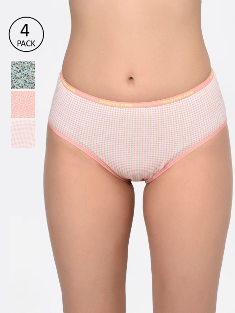 

Bodycare Women Pack of 6 Assorted Printed Mid- Rise Hipster Briefs 9560