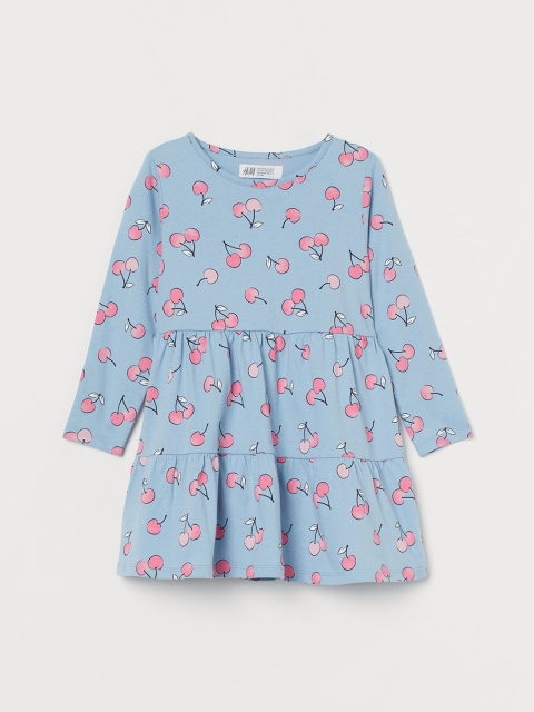 

H&M Girls Blue Patterned Cotton Dress