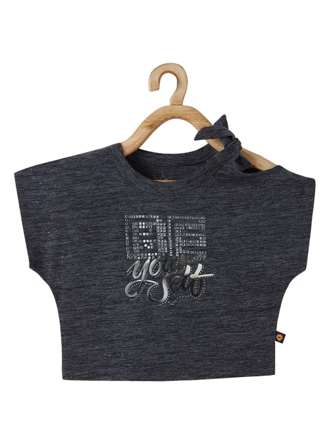 

VITAMINS Girls Black Printed Top