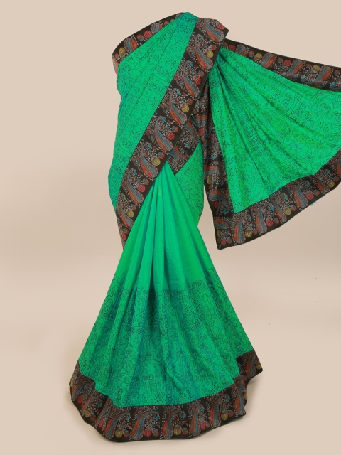 

Pothys Green & Brown Art Silk Printed Saree