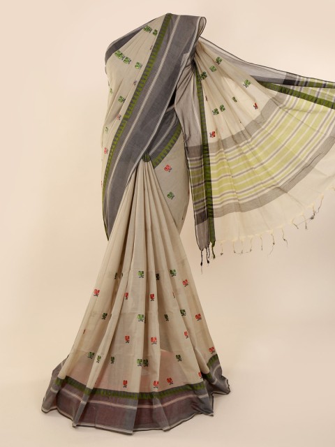 

Pothys Brown Embroidered Saree