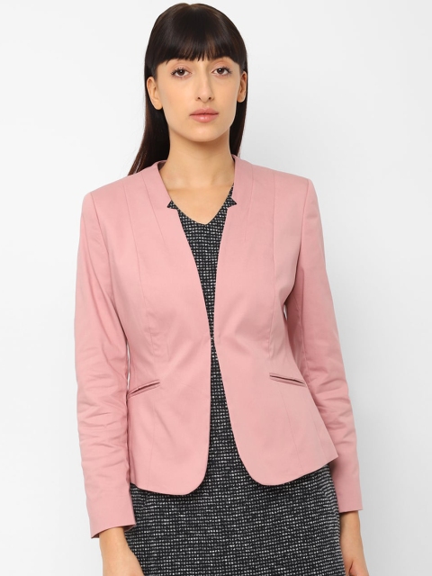 

Allen Solly Woman Women Pink Solid Open Front Blazer