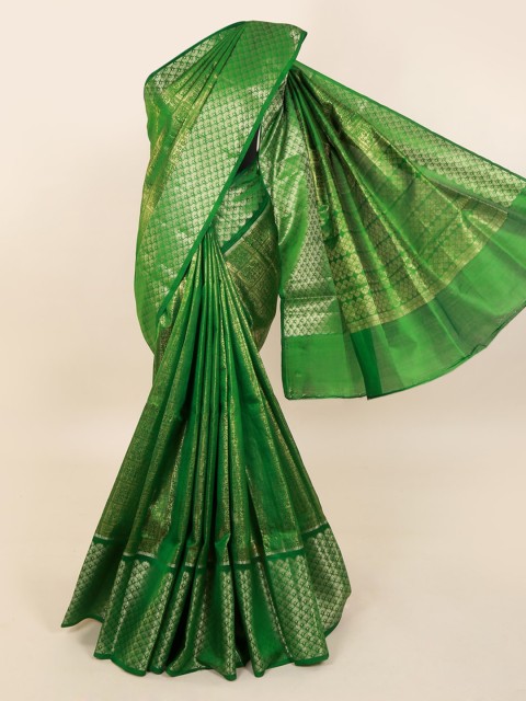 

Pothys Green Woven Design Pure Silk Saree