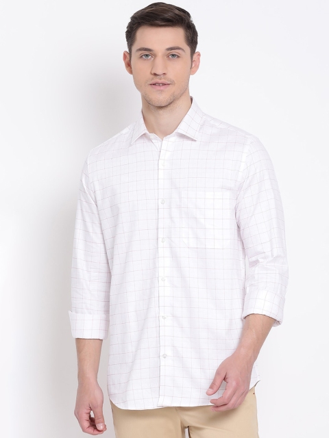 

Turtle Men White Slim Fit Checked Casual Shirt