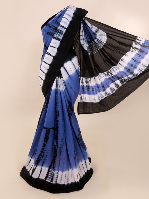 

Pothys Blue & White Pure Cotton Printed Saree
