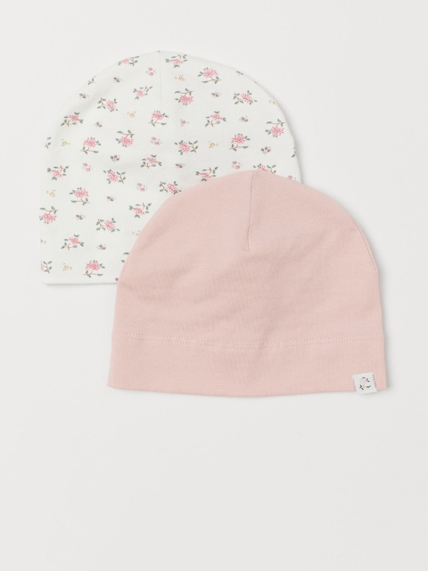 

H&M Kids 2-Pack Jersey Hats, White
