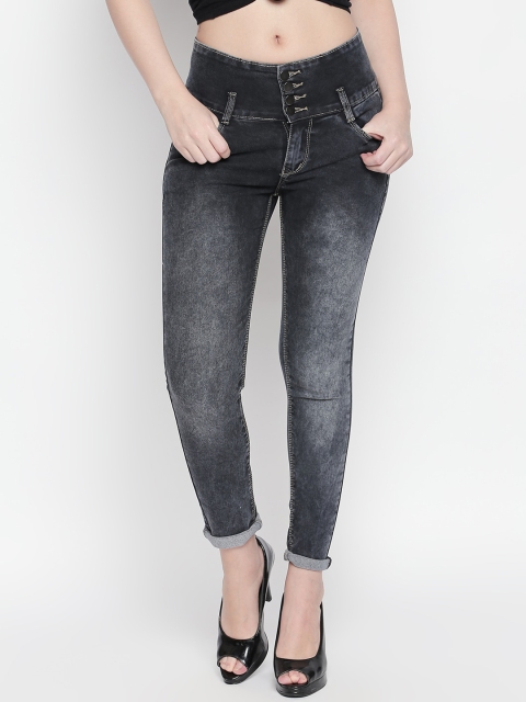 

PURPLE WATER Women Black Slim Fit High Rise Jeans