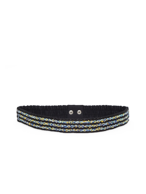 

Diwaah Women Black & Blue Embellished Belt