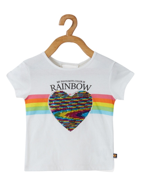 

VITAMINS White Embellished Pure Cotton Top