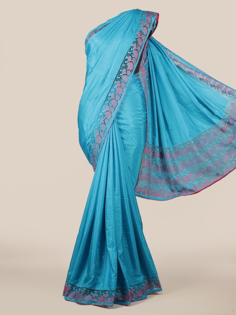 

Pothys Blue & Pink Art Silk Embroidered Saree