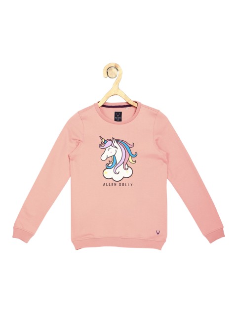 

Allen Solly Junior Girls Pink Printed Sweatshirt