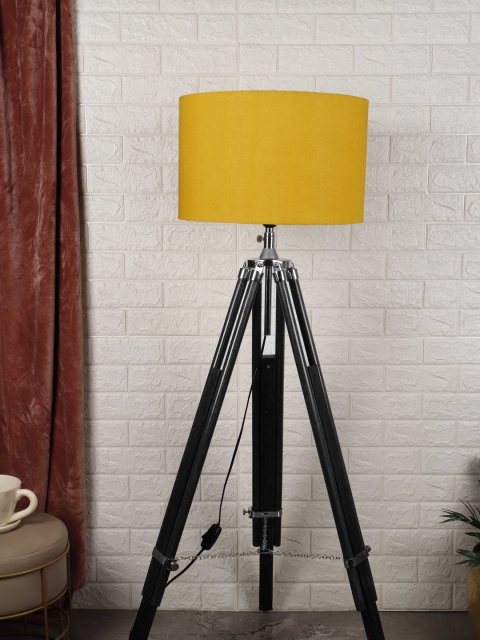 

Grated Ginger Black & Yellow Solid Classic Country Floor Lamp with Shade