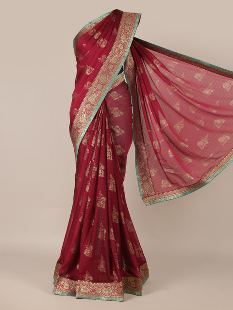 

Pothys Maroon Woven Design Saree