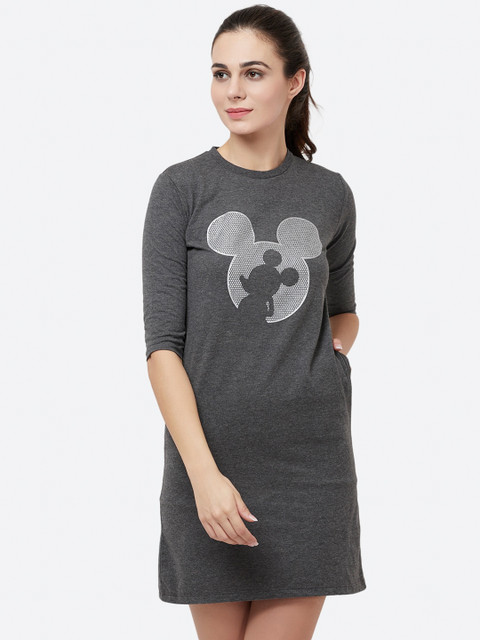 

Free Authority Mickey & Friends Print Black Dress for Women, Grey