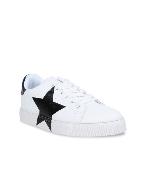 

ELLE Women Black Colourblocked Sneakers, White