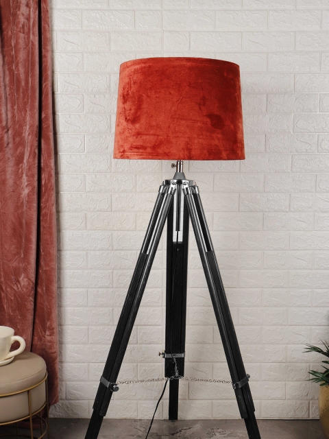 

Grated Ginger Black & Rust Solid Classic Country Floor Lamp with Shade