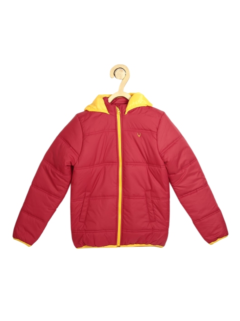 Allen Solly Junior Girls Red Solid Padded Jacket