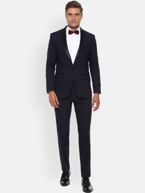 

Louis Philippe Men Navy Blue Solid Tuxedo Party Suit
